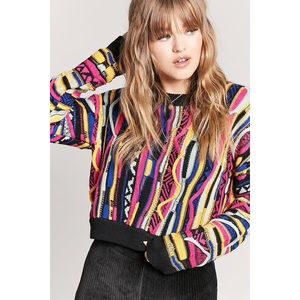 Multicolored Cable Knit Coogi 90s Vintage Sweater